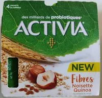 Mängden socker i Activia - Fibres Noisettes Quinoa
