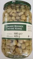 Mängden socker i Große Bohnen weisse Kerne