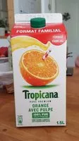 Mängden socker i Tropicana Pure premium oranges pressées avec pulpe format familial 1,5 L