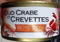 Mängden socker i Duo crabe et crevette