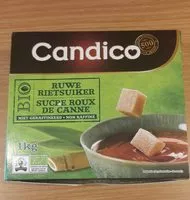 Mängden socker i Candico sucre roux de canne