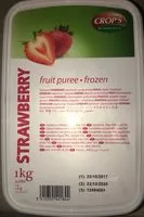Mängden socker i STRAWBERRY fruit puree frozen