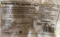 Mängden socker i Emmental râpé
