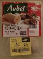 Mängden socker i Boudin blanc noix
