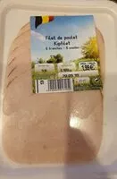 Mängden socker i Filet de poulet kipfilet 6 tranche