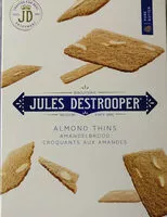 Mängden socker i Jules Destrooper Almond Thins 75 Grams