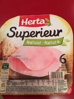 Mängden socker i Jambon supérieur nature