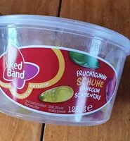 Mängden socker i Red Band Fruchtgummi Schuhe Klarsichtdose 500 Stück