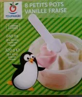 Mängden socker i 8 petits pots vanille fraise