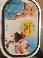 Mängden socker i Glace yaourt fruits rouges