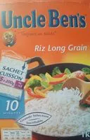 Mängden socker i Riz Long Grain En Sachet Cuisson