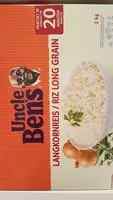 Mängden socker i Uncle Ben's Long Grain Rice 2 kg