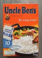 Mängden socker i Riz cuisson rapide Uncle Ben's 6 x 125 g