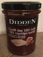 Mängden socker i Confit des 1001 nuits