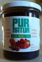 Mängden socker i Pur Natur 4-fruits 370G