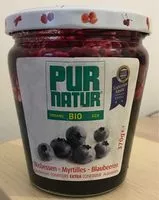 Mängden socker i Confiture Myrtilles Sauvages