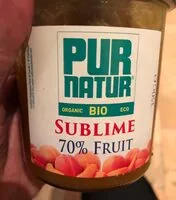 Mängden socker i Pur natur Bio sublime 70% fruit