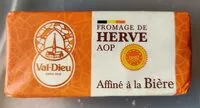 Mängden socker i Fromage de Herve affiné à la bière