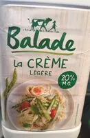 Mängden socker i La crème légère 20% MG