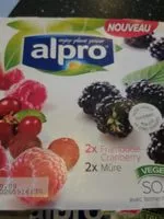 Mängden socker i Yaourt vegetal framboise-cranberry et mûre