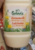 Mängden socker i Lait battu - goût ananas 0,4%MG