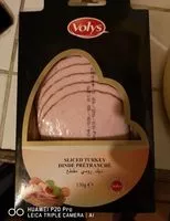 Mängden socker i Volys Sliced Turkey Breast