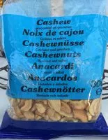 Mängden socker i Noix de cajou grillées et salées