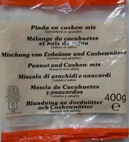 Mängden socker i Mélange de cacahuètes et noix de cajou