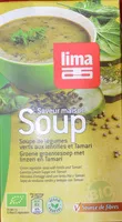 Mängden socker i Soupe de légumes verts aux lentilles et Tamari