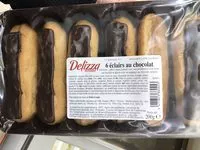 Mängden socker i 6 éclairs Au Chocolat Delizza Pâtisserie 200 G