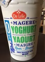 Mängden socker i De Lelie magere yoghurt roer - yaourt maigre brassé