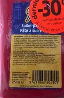 Mängden socker i Pâte  à sucre