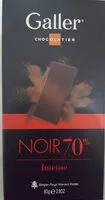 Mängden socker i Tablette Galler Noire Intense 70%