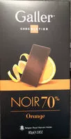 Mängden socker i Tablette Galler Noir 70% Orange