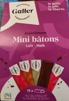Mängden socker i Galler assortiment mini bâtons