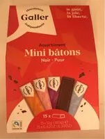 Mängden socker i Mini bâtons chocolat noir