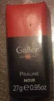 Mängden socker i Galler praliné noir