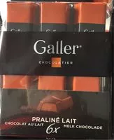 Mängden socker i Galler praliné lait