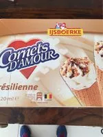 Mängden socker i Cornets d'amour brésilienne