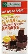 Mängden socker i Damhert Chocoladetablet Orange Glutenvrij Suikervrij
