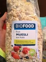 Mängden socker i Muesli aux fruits