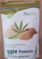 Mängden socker i Veggie Protein 100% raw powder