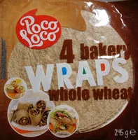 Mängden socker i 4 Bakery Wraps Whole Wheat