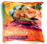 Mängden socker i Mini Rosty - Galettes de pommes de terre râpées assaisonnées