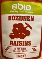 Mängden socker i Rozijnen -Raisins