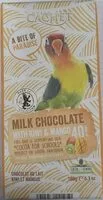 Mängden socker i Milk Chocolate with kiwi & mango 40% cacao