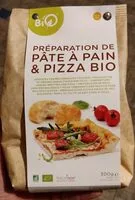 Mängden socker i Préparation de pâte a pain et a pizza bio