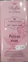 Mängden socker i Chocolat Noir Poivre Rose - 60% Cacao