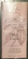 Mängden socker i Chocolat Noir 88% De Cacao