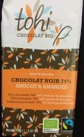 Mängden socker i Chocolat noir 74% (abricot & amandes)